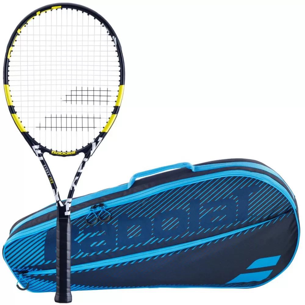 Babolat Evoke 102 + Blue Club Bag Tennis Starter Bundle