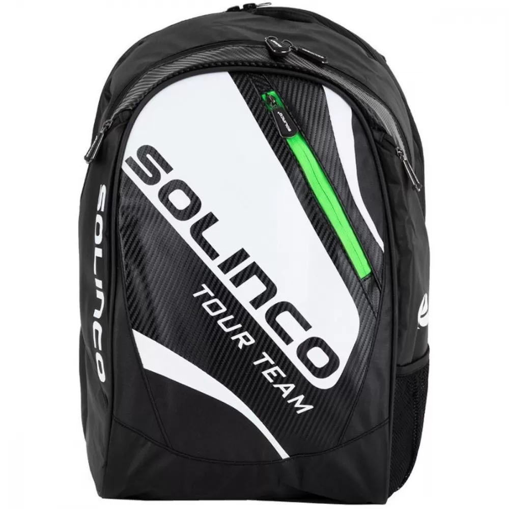 Solinco Tour Tennis Backpack (Black/White) 3 Solinco Tour Tennis Backpack (Black/White) - Image 3