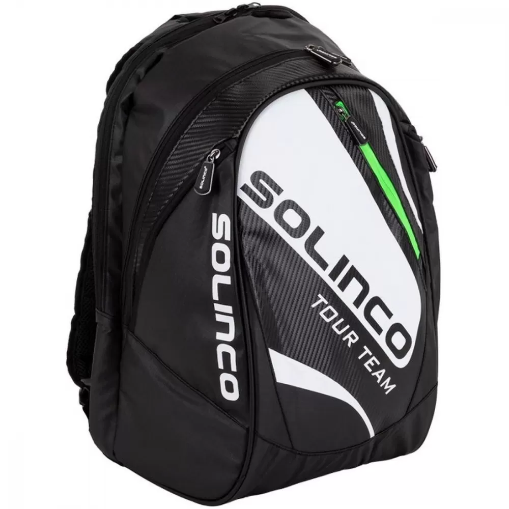 Solinco Tour Tennis Backpack (Black/White) 1 Solinco Tour Tennis Backpack (Black/White)