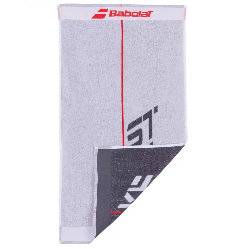Babolat Pure Strike Medium Tennis Towel (White/Red) 1 Babolat Pure Strike Medium Tennis Towel (White/Red)