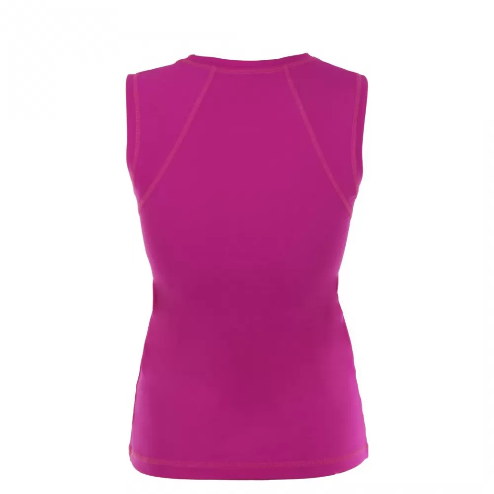 Sofibella Women’s Classic Sleeveless Tennis Top (Raspberry) 2 Sofibella Women’s Classic Sleeveless Tennis Top (Raspberry) - Image 2