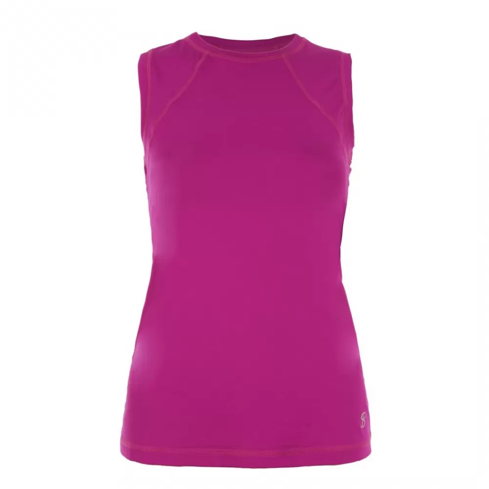Sofibella Women’s Classic Sleeveless Tennis Top (Raspberry) 1 Sofibella Women’s Classic Sleeveless Tennis Top (Raspberry)
