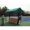 SunTrends 10-Foot Tennis Court Cabana Bench W/ Backrest