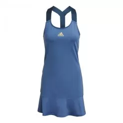 Adidas Women’s Tennis Y-Dress (Crew Blue/Acid Yellow)