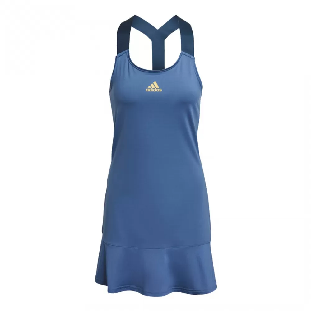 Adidas Women’s Tennis Y-Dress (Crew Blue/Acid Yellow) 1 Adidas Women’s Tennis Y-Dress (Crew Blue/Acid Yellow)