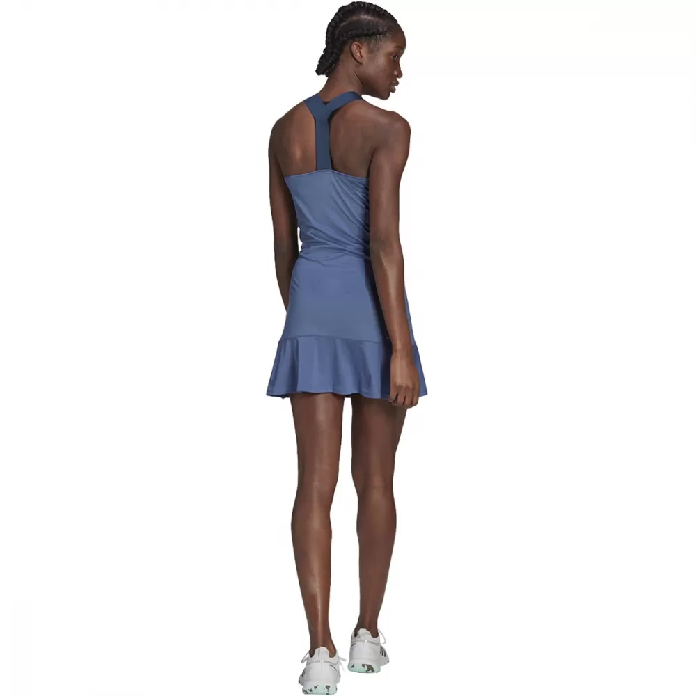 Adidas Women’s Tennis Y-Dress (Crew Blue/Acid Yellow) 2 Adidas Women’s Tennis Y-Dress (Crew Blue/Acid Yellow) - Image 2