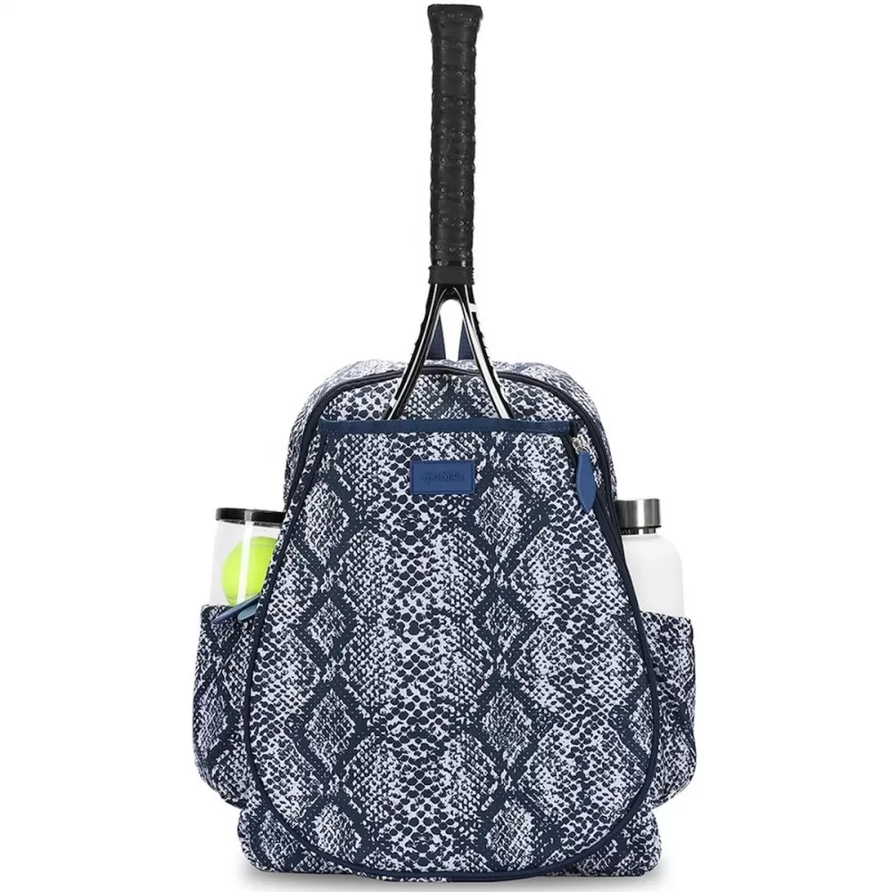 Ame & Lulu Game On Tennis Backpack (Navy Snakeskin)
