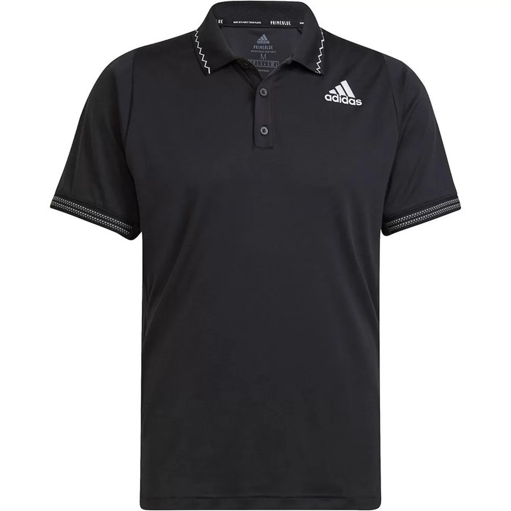 Adidas Men’s Freelift Primeblue Tennis Polo (Black) 1 Adidas Men’s Freelift Primeblue Tennis Polo (Black)