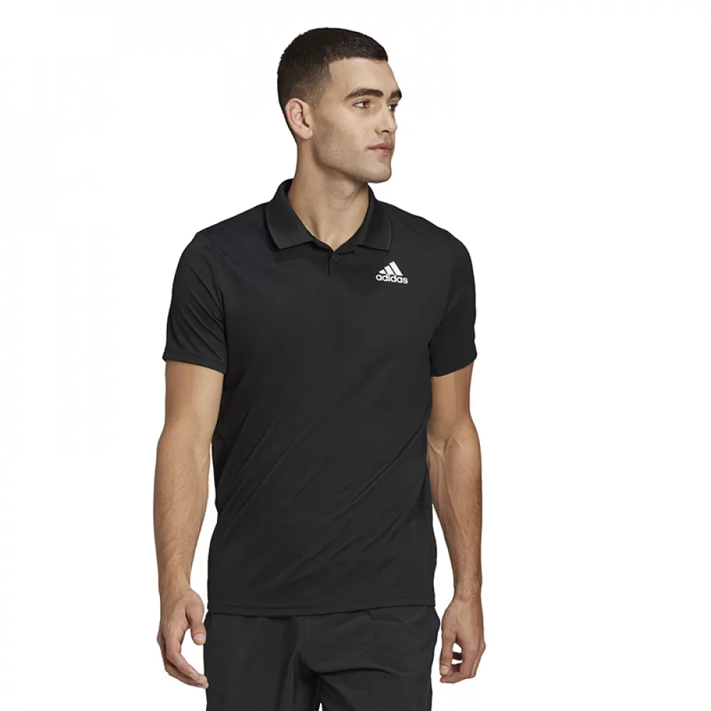Adidas Men’s Club Pique Tennis Polo (Black) 2 Adidas Men’s Club Pique Tennis Polo (Black) - Image 2
