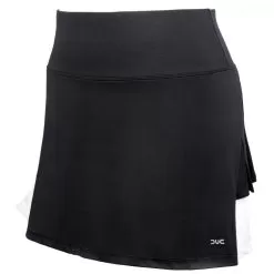 DUC Flirt-2 Women’s Double-Pleat Tennis Skort (Black/White)