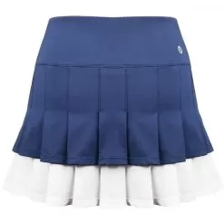 DUC Flirt-2 Women’s Double-Pleat Tennis Skort (Navy/White) -Dreams of Tennis W2207 NVW DUC Flirt 2 Womens Double Pleat Tennis Skort Navy White c 1000 1000