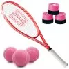 Wilson Envy XP Lite Tennis Racquet Bundled With 3 Overgrips And 3 Pink Tennis Balls