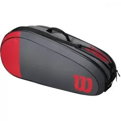Wilson Team 6 Pack Tennis Bag (Red/Gray)