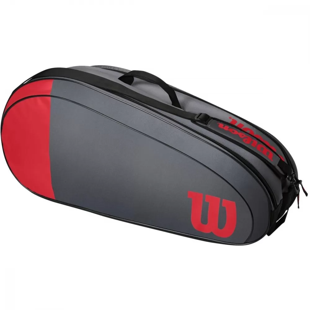 Wilson Team 6 Pack Tennis Bag (Red/Gray) 1 Wilson Team 6 Pack Tennis Bag (Red/Gray)