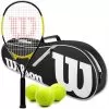 Wilson Energy XL Tennis Racquet Bundled With An Advantage II Tennis Bag And 3 Tennis Balls