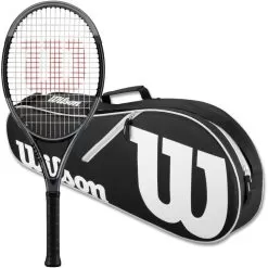 Wilson H2 Hyper Hammer Tennis Racquet Bundled W Advantage II Tennis Bag (Black/White)