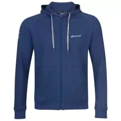 Babolat Men’s Exercise Hooded Tennis Training Jacket (Estate Blue/Heather)
