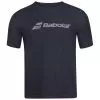 Babolat Men’s Exercise Crew Neck Tennis Training Tee (Black Heather)