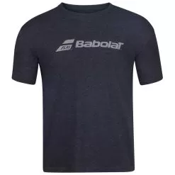 Babolat Men’s Exercise Crew Neck Tennis Training Tee (Black Heather)