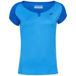 Babolat Women’s Play Cap Sleeve Tennis Top (Blue Aster)