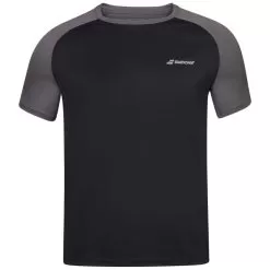 Babolat Men’s Play Crew Neck Tennis Training Tee (Black/Black)