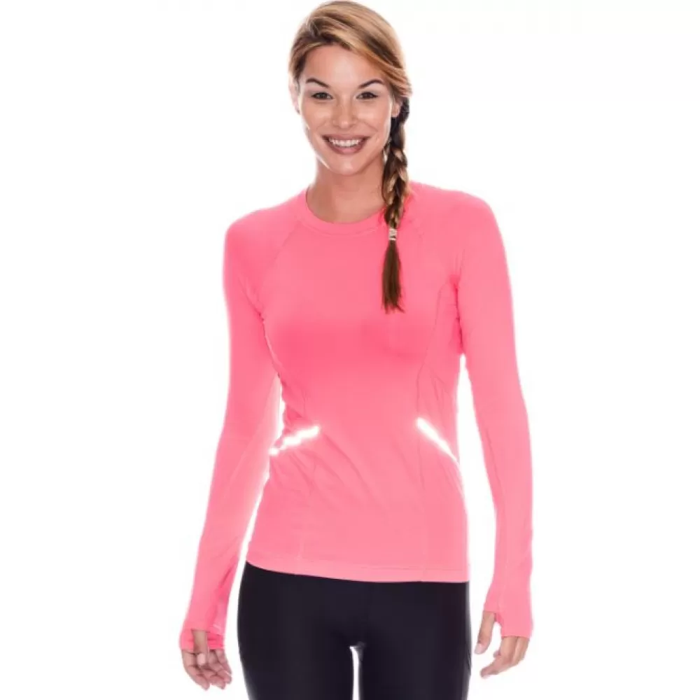 Bloq-UV Long Sleeve Reflective Waist Tennis Top (Watermelon) 1 Bloq-UV Long Sleeve Reflective Waist Tennis Top (Watermelon)