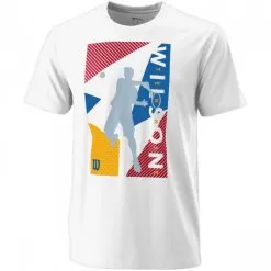 Wilson Men’s Geo Play Tech Tennis Tee (White)