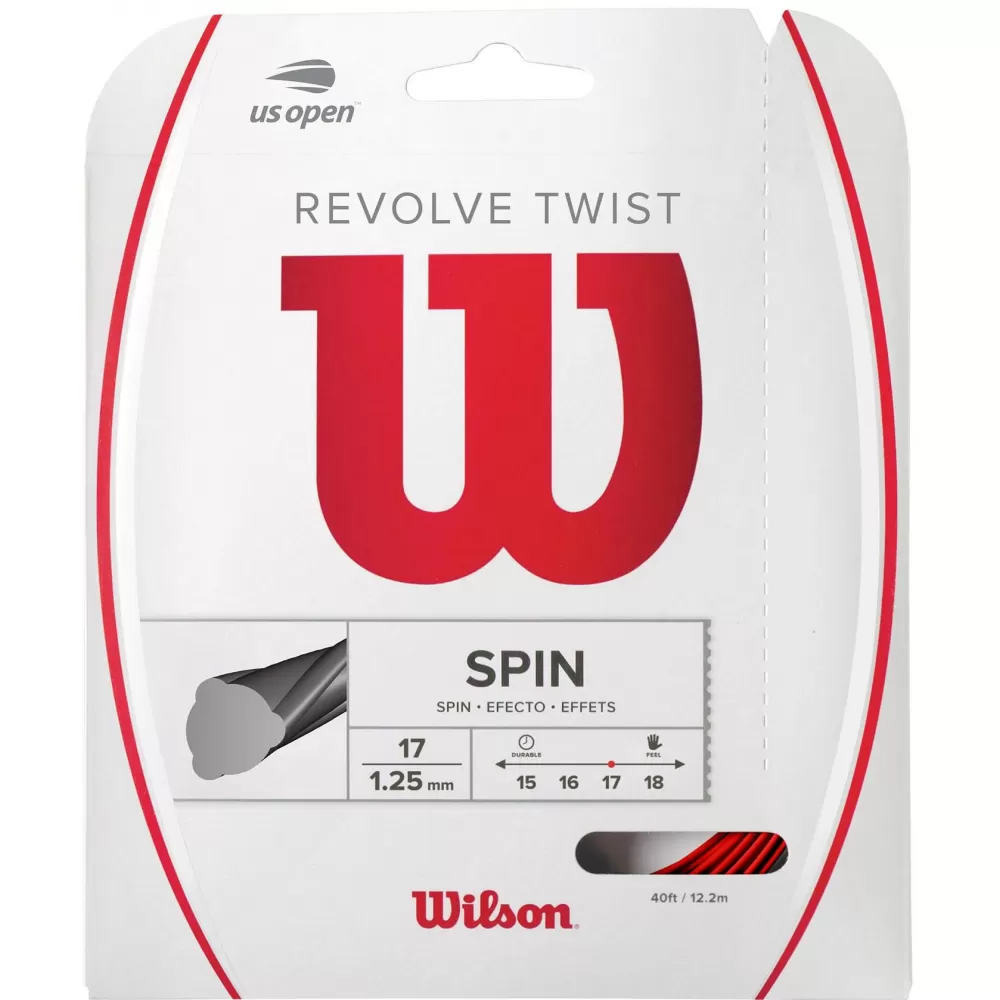 Wilson Revolve Twist 17g Red Tennis String (Set) 1 Wilson Revolve Twist 17g Red Tennis String (Set)