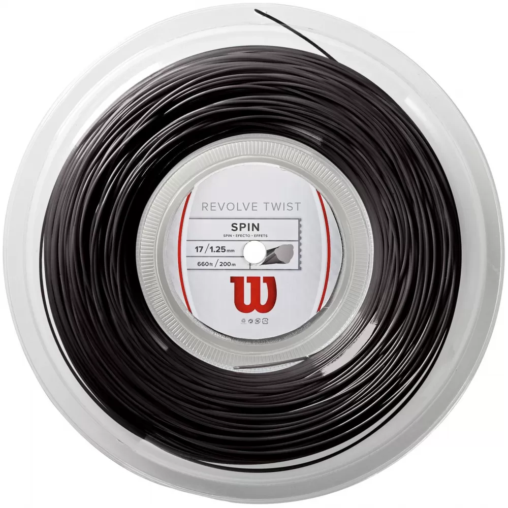 Wilson Revolve Twist 17g Grey Tennis String (Reel) 1 Wilson Revolve Twist 17g Grey Tennis String (Reel)