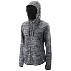 Wilson Women’s Hooded Tennis Training Jacket (Black Heather)